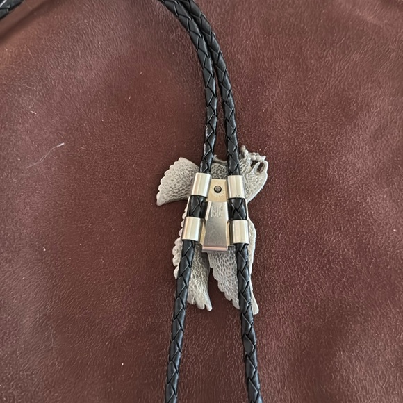 EJC eagle Pewter Bolo Tie Marked - Picture 5 of 5